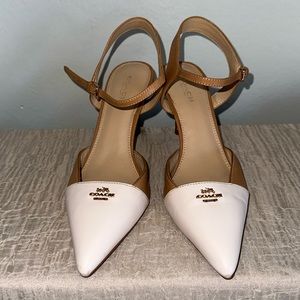 Coach Size 7 Nude Strap Heels